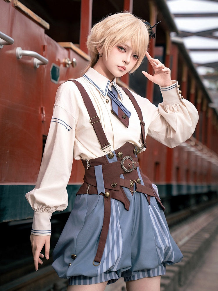 Brown Retro Ouji Lolita Waist Belt - Unknown Star