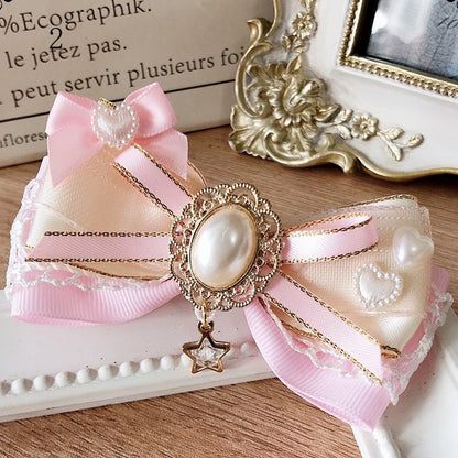 Star 2 Hime Bowknot Hairclip Lolita Options Charm