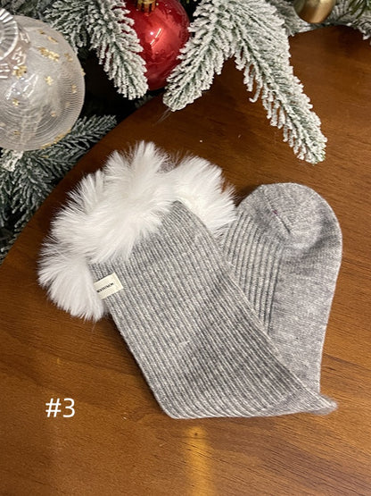 Sweet Plush Trim Calf Socks