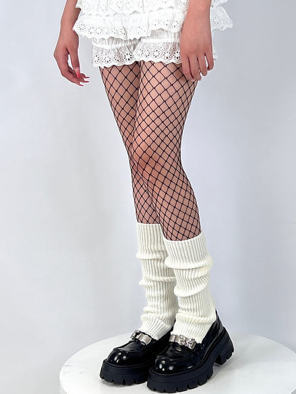Y2K Black/White Regular Fishnet Tights Version