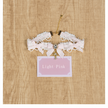 and Rhinestone Kei Crescent Bowknot Moon 5 Decor Jirai Star with Options Choker Color