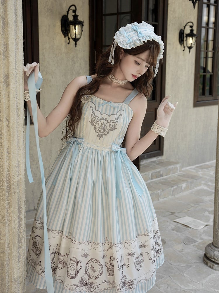 Blue and Gray Lolita Hairband - Birds Diary