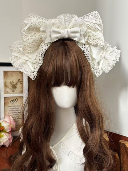 ホワイト / ブラック＆ホワイト オールドスクール ビッグ ボウノット KC