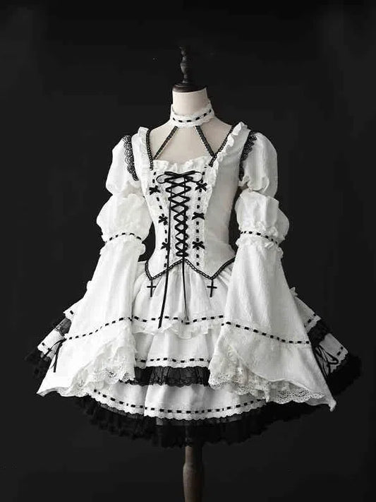 Girl Sleeves Top Outfit Skirt Lolita Detachable Fanart Magic Fashion Puff Gothic +