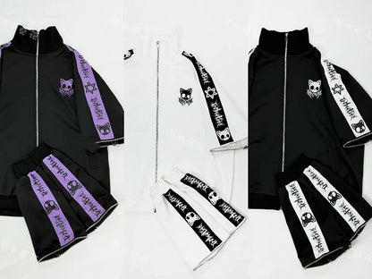 Cat Sweatpants 6 Landmine Style Colors Skeleton Elastic with Print Waist