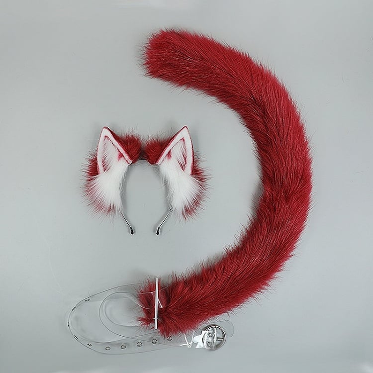 8 Faux Lolita Colors Set + - Fur Kitty KC Tail Cute