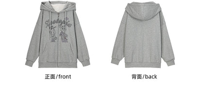 Zootopia Judy und Nick Print Grauer Reißverschluss-Hoodie