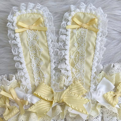 Bow Ear Details Lace Color Hairband Trim Options 4 Bunny