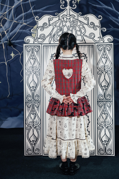 ドラキュラチェックノースリーブトップス