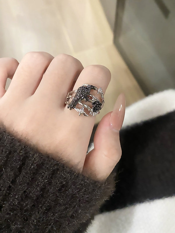 7 Raben Optionen Ring Gothic Design