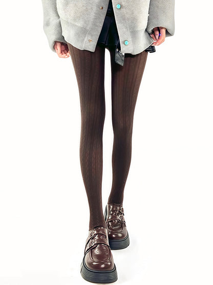 Striped Colors Tights Pattern Slimming 4