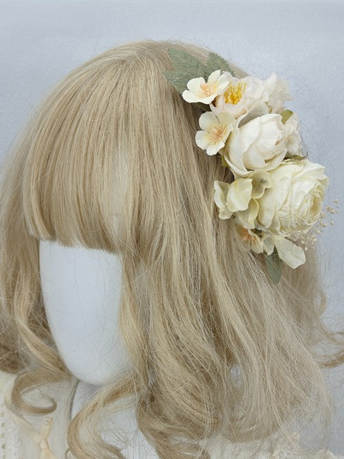 Hairclip Color Details Handmade 7 Flower Options