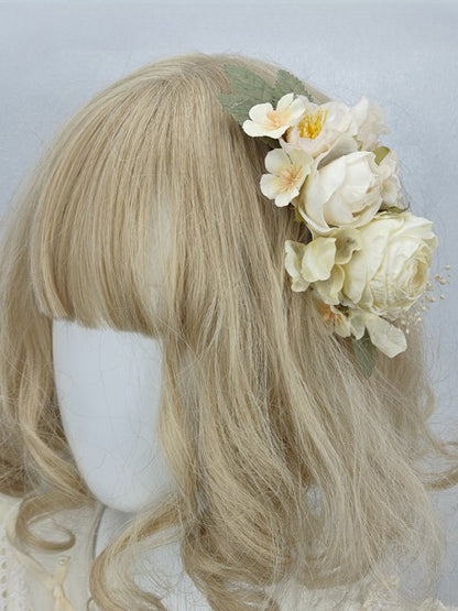 Hairclip Color Details Handmade 7 Flower Options