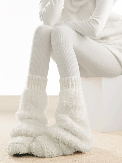 Fuzzy 2-Color 45cm Leg Warmers Ultra-Plush