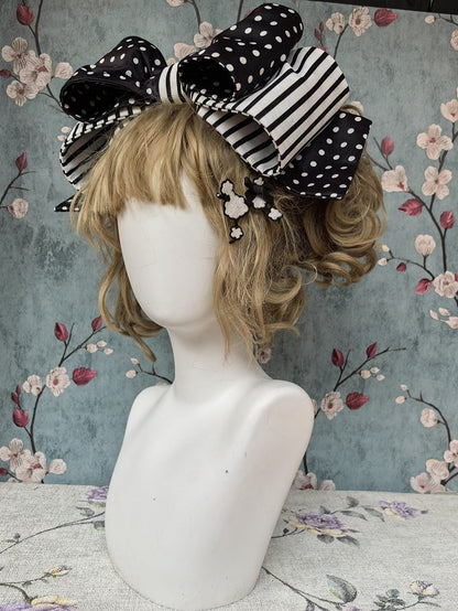 Pink & Black Bowknot KC with Poodle Patch - Infanta