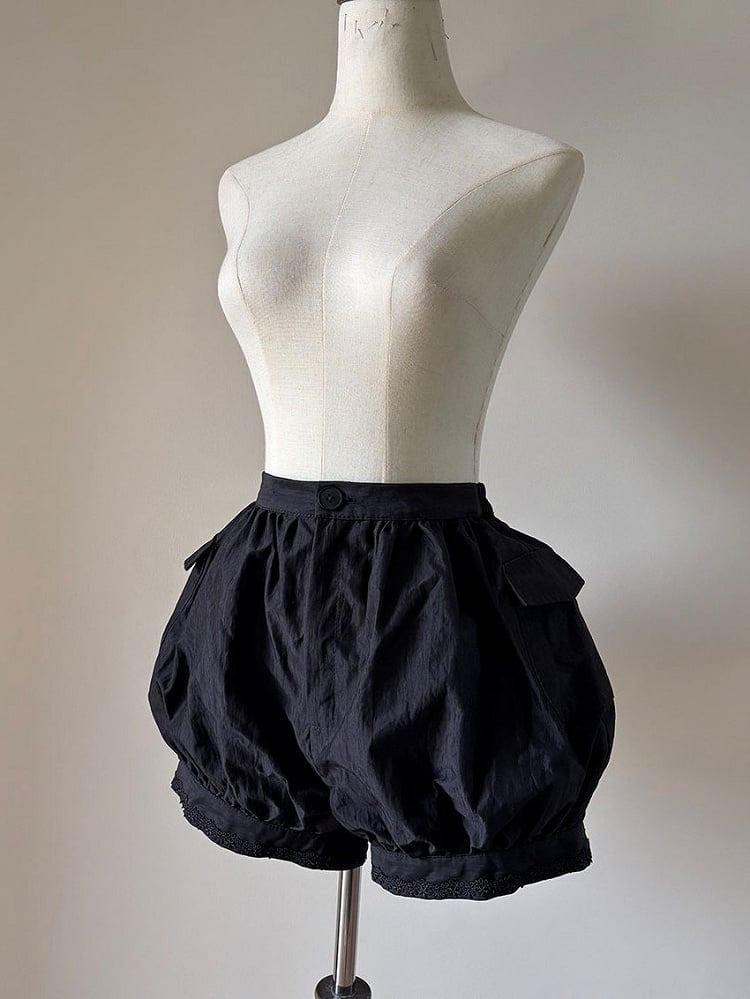 Straps Detachable Bloomers with Black Puffball