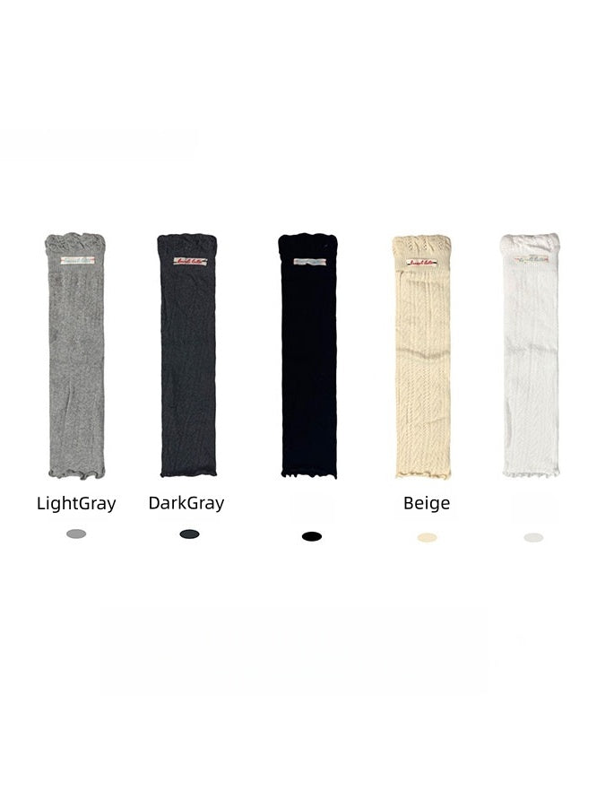 Decorative 5 Breathable Ruffled Patches Warmers with Leg Colors