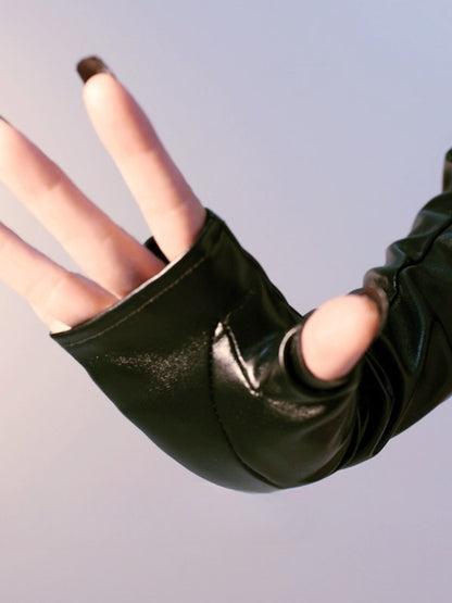 Sleeves Black Cyberpunk PU