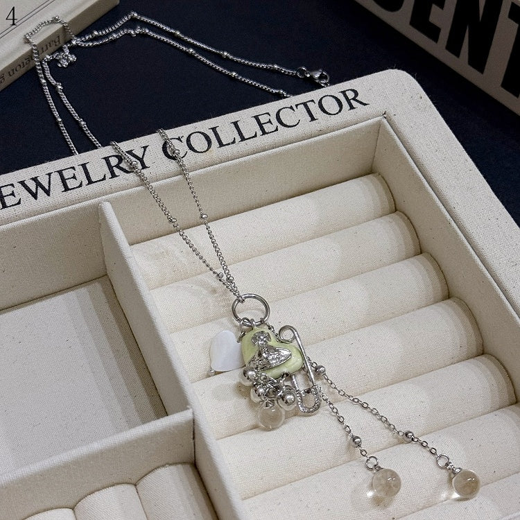 11 ネックレス ハート Y2K オプション ペンダント