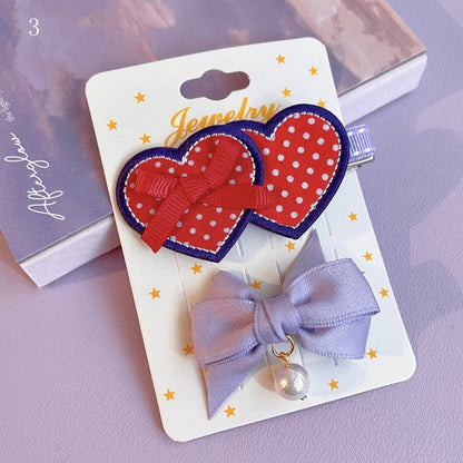 Options 6 Bowknot Hairclips Sweet