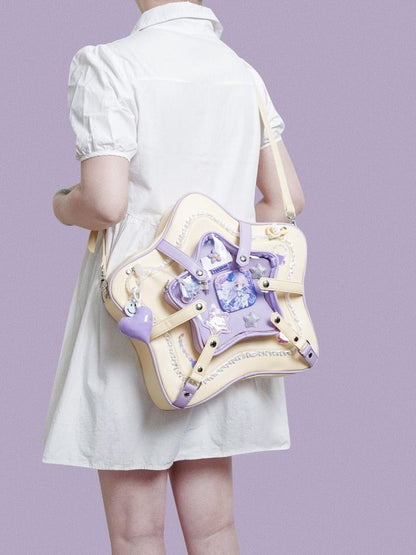 Starry Bag Style Purple Yellow 2-Way Kawaii With Ita