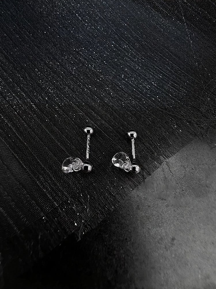 Silver Teardrop Dangle Earrings - Insomnia Artist