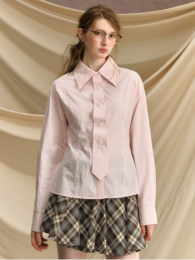 Mini Plaid Skirt Vintage Brown/Gray A-Line