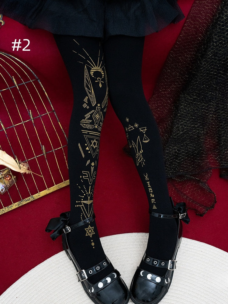 Collants à imprimé totem Lolita 4 options