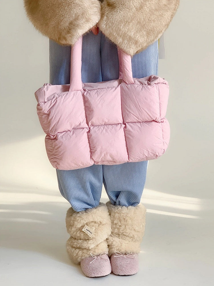 Leg Warmers Puffy Fur Faux Beige/Brown 30cm
