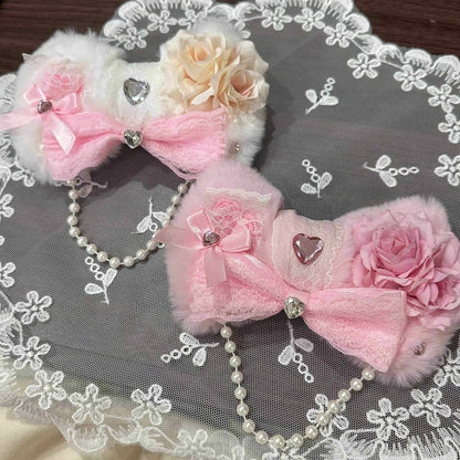 Colors Sweet Hime with Floral Hairclip - Lolita Style 2 Pink