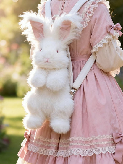 Bag Plush Realistic Backpack/Crossbody Cute Bunny