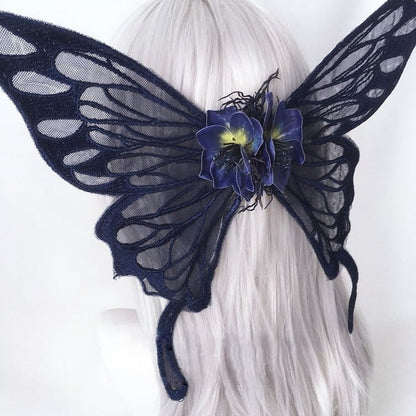 Decorated Option Large Hairclip Butterfly 3 Floral