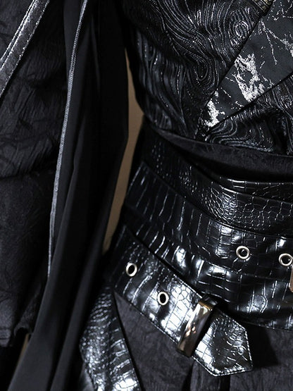 Dragon-Embroidered Han Ensemble with Corset & Trousers - Unknown Star