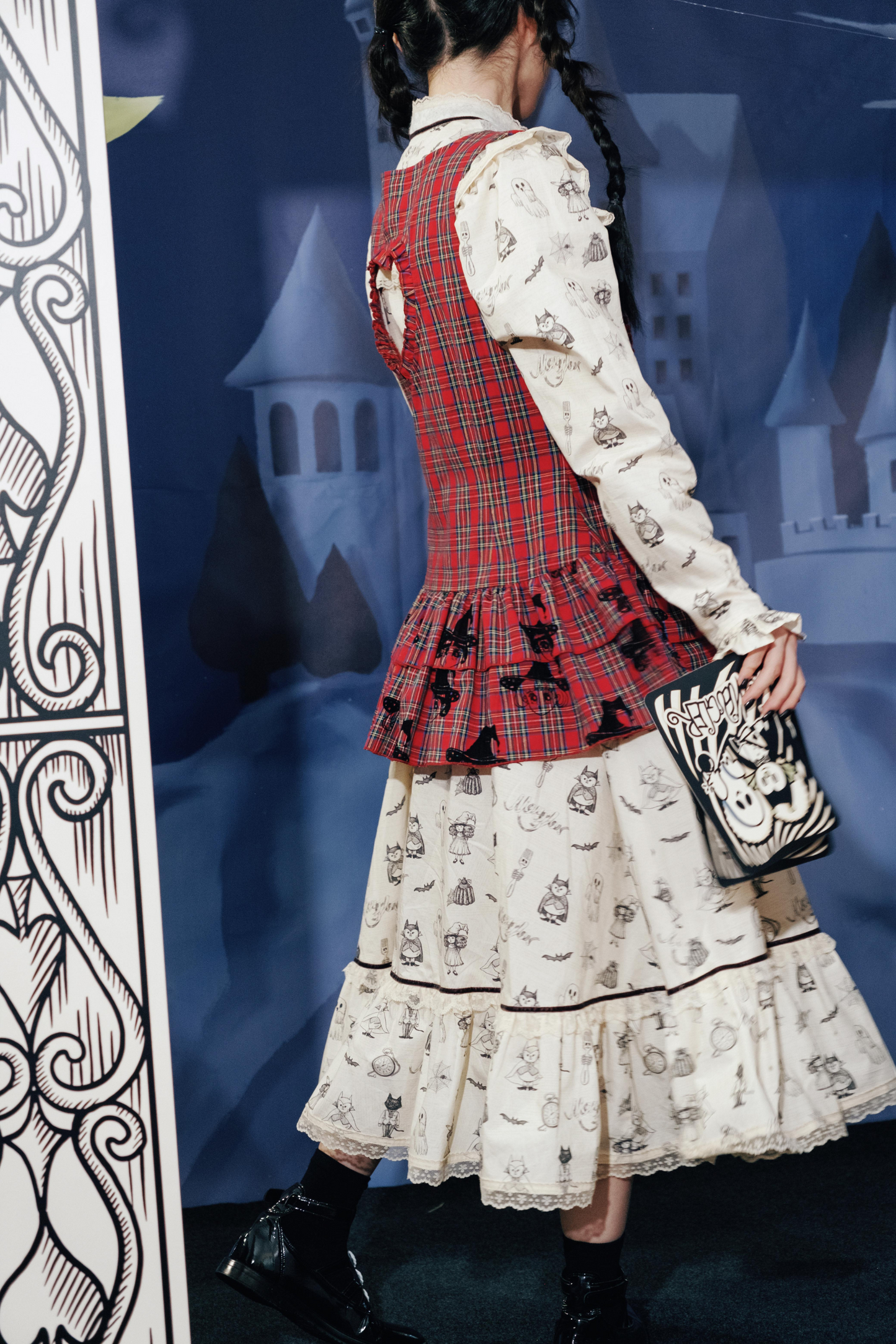 ドラキュラチェックノースリーブトップス