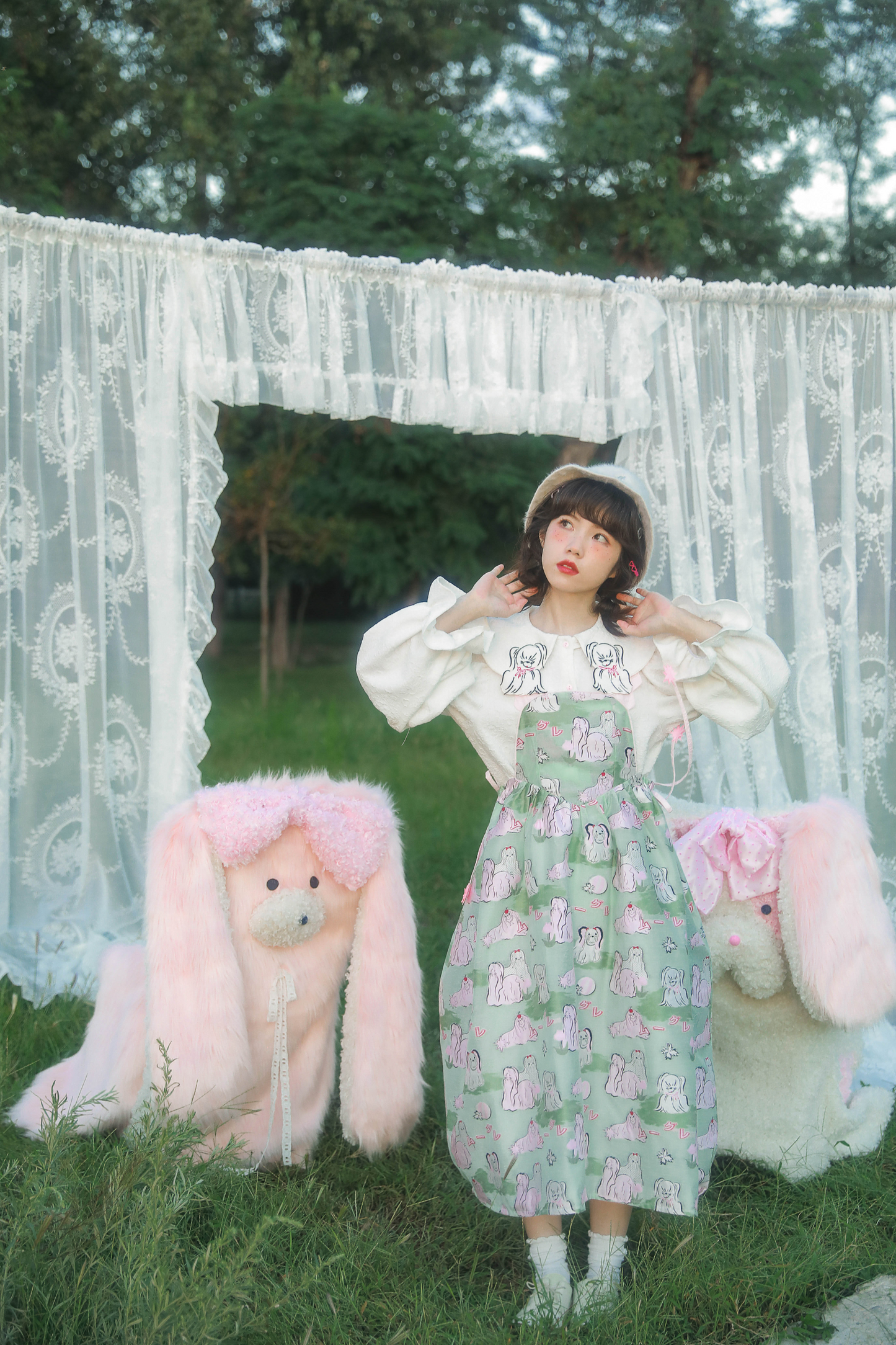 パピースリーブのレトロなロングシャツデザイン