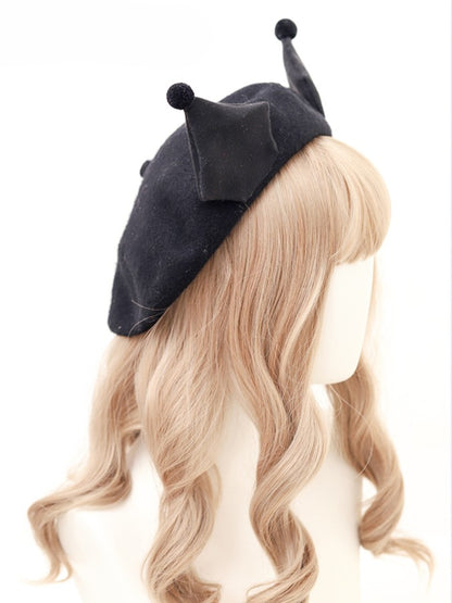 Sweet 4 Dark Options Beret Bowknot