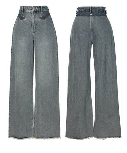 Wide-Leg Jeans mit abnehmbarem Rock-Accessoire Blau Vintage