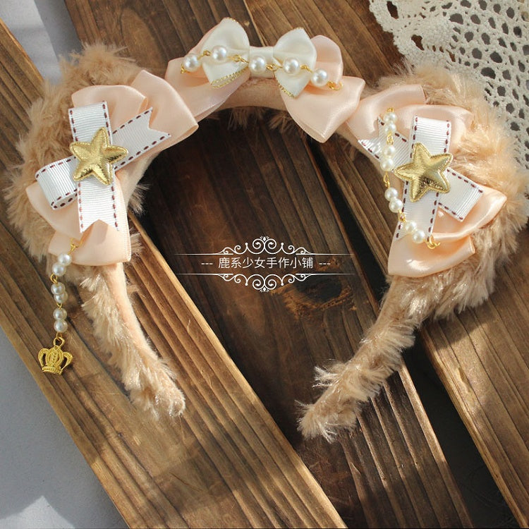 Ohrstern mit Optionen Bär 7 Perlen Teddy und Lolita KC Farbakzente Schleife – Ketten