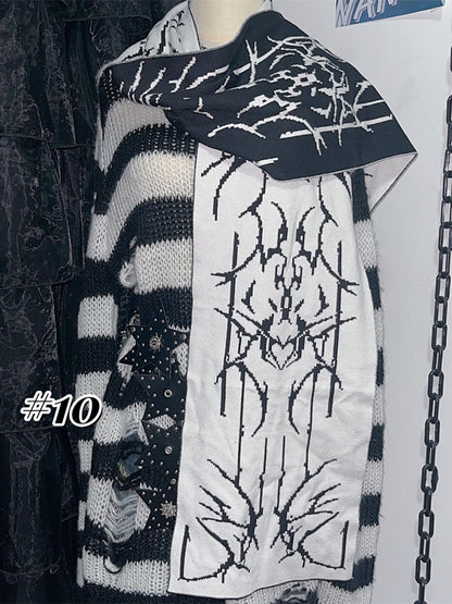 10 Optionen Punk Anime Print Schal