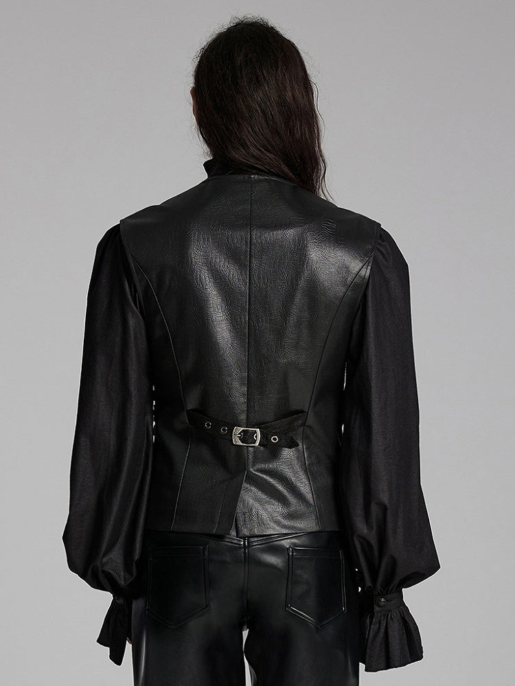 Black Men's Vest Gothic Medieval