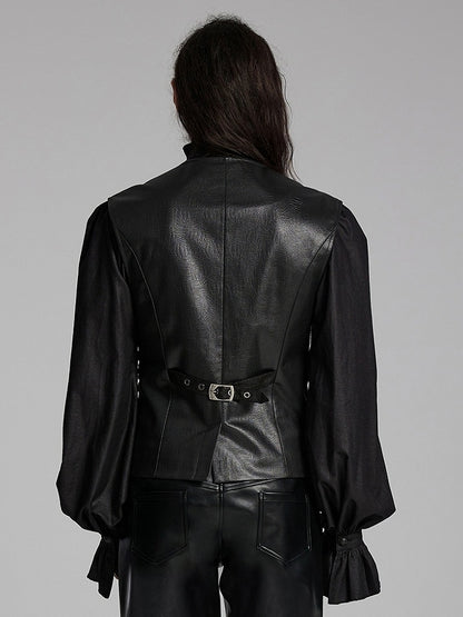 Black Men's Vest Gothic Medieval