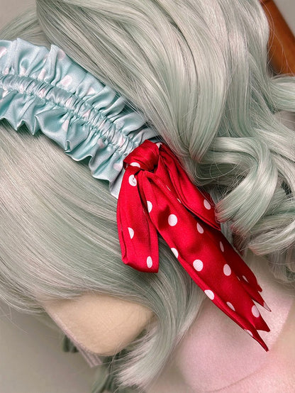 Accents and Cake KC Red Cherry Bow Green