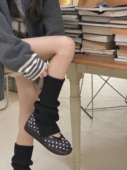 Slouchy Ribbed Knit Warmers Leg