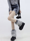 Gray for Fur Y2K Warmers Faux Leg Winter Style