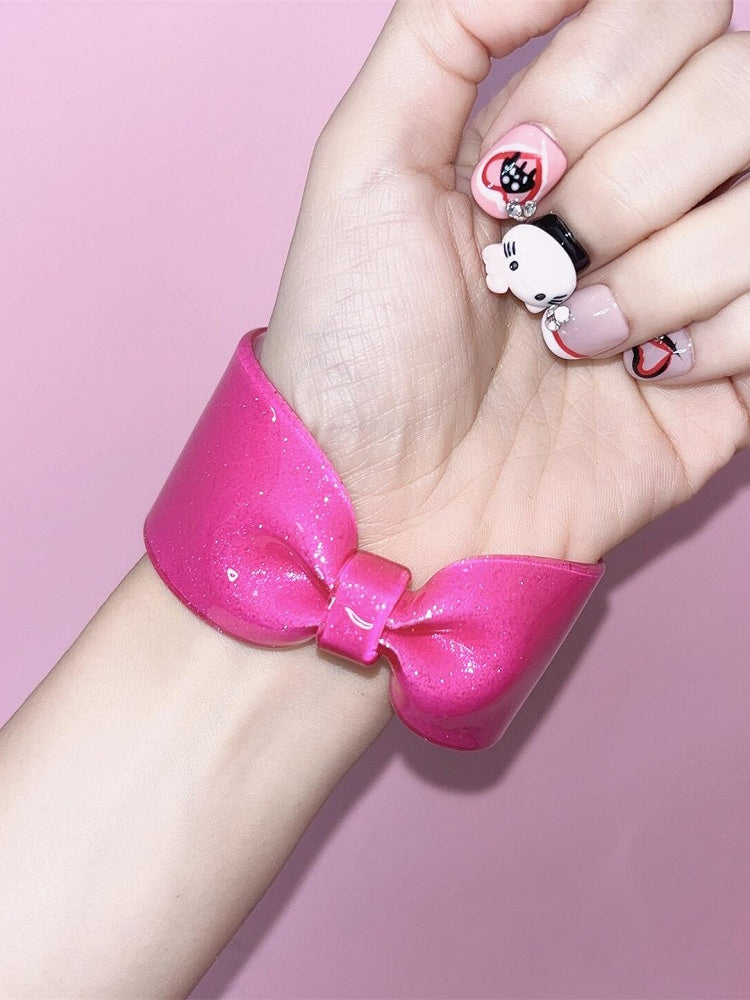 Y2K Bowknot Red Red/White/Green/Rose Cuff