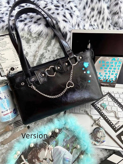 Tasche Schwarz Ketten Schulter Abnehmbare Ita