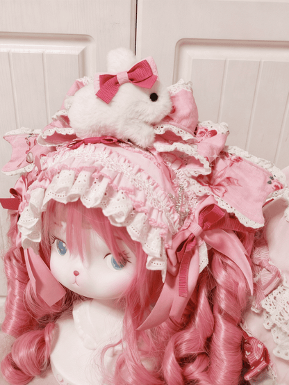 Lace Pink Hairband Sweet Bowknot Lolita