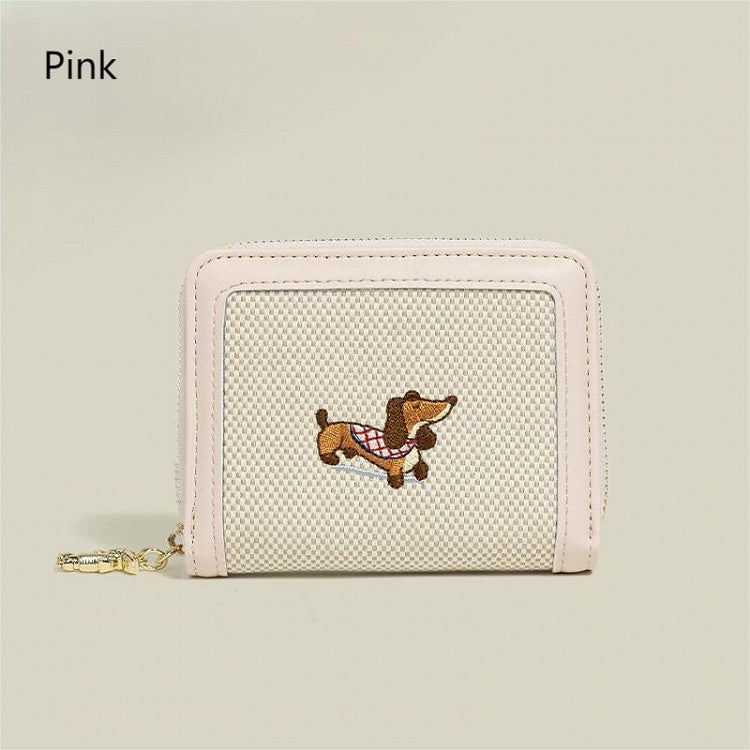 Embroidery Design Cute 4 with Purse Colors Coin Dog