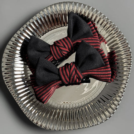 Bowknot Red Hairclip / Black