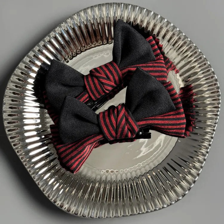 Black / Red Bowknot Hairclip
